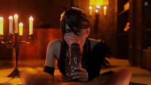 Morrigan sucking dick