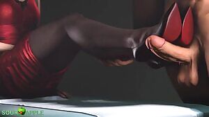 Fucking mistress Ada's shoes