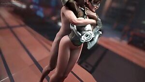 Tracer fucked standing