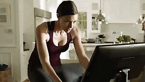 Bouncy biking beauty