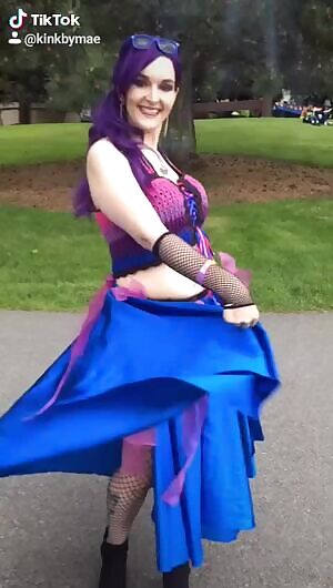 This is my chaotic bi energy outfit that I handmade for Pride 2019