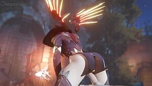Witch Mercy Reverse Cowgirl