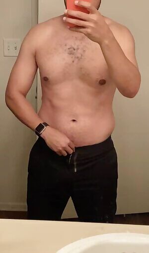 Hard day at work creates a hard cock at home