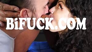 Two Bisexual Guys Show Lydia Black How To Get Stronger Legs