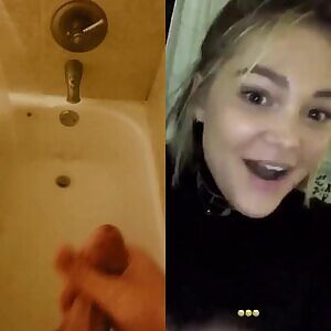Olivia Holt reacting to my teen cumshot!