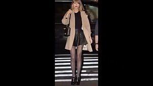 TAYLOR SWIFT LEATHER SKIRT HOT STOCKINGS