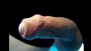 Intact Penis Reacts To Water Jet