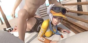 Lifeguard Lian Gets Fucked On The Beach