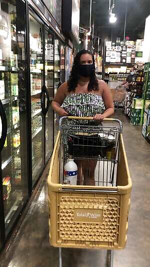 lashing my tits at the liquor store