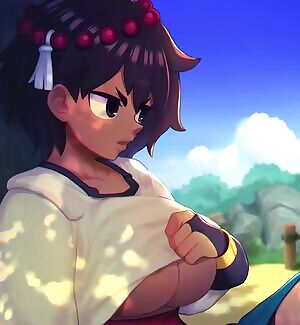 Ajna flashes her tits