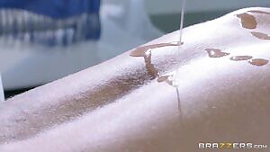 After the massage guy fucked a client with big Tits