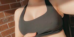 Dropping my big tits again, want to squeeze them? 😏