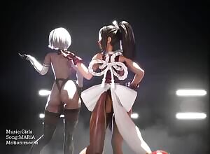 2B And Mai Shiranui Dancing