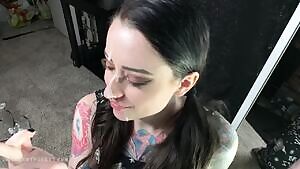 So much cum on my glasses, I should make you lick them off