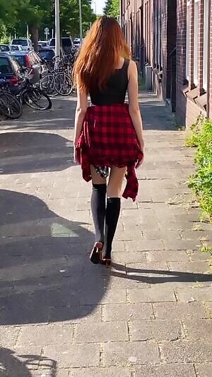 Don't mind me, I'm just adjusting my skirt